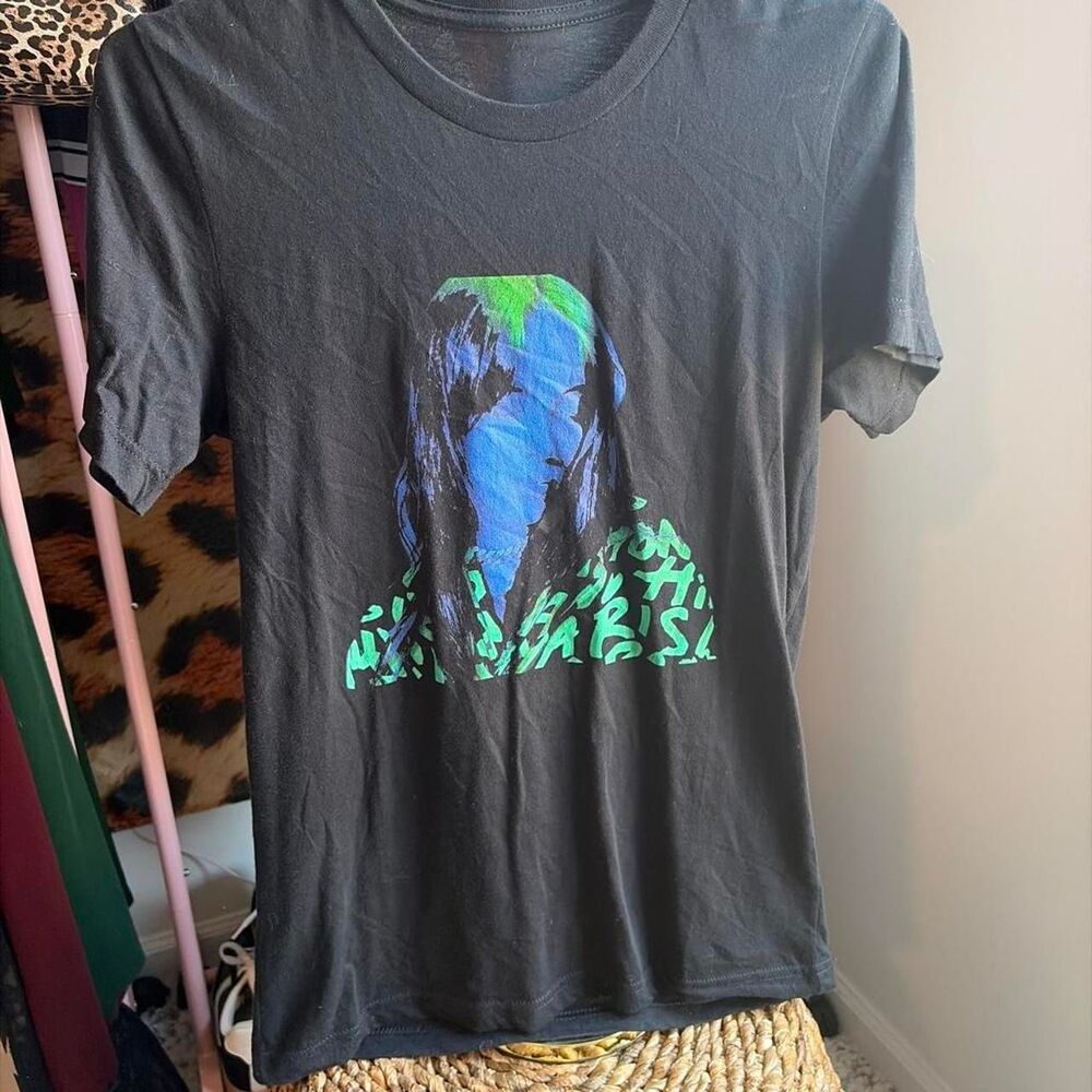By-billie Women's Black and Grey T-shirt